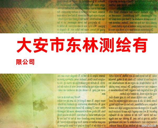 大安市东林测绘有限公司