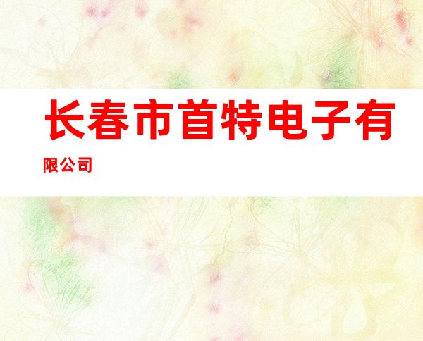 长春市首特电子有限公司